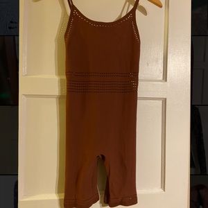 NWT Zara Limitless Contour Collection - XS/S Brown Jumpsuit